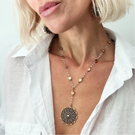 Make A Wish Rose Gold & Silver Necklace