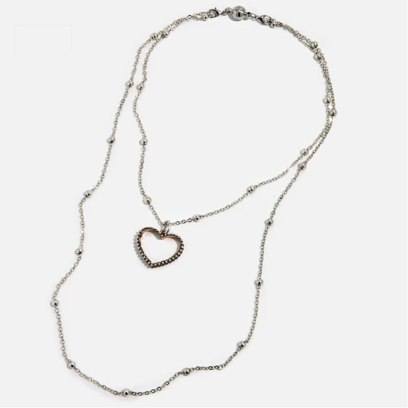 Feel the Love Rose Gold Double Strand Necklace