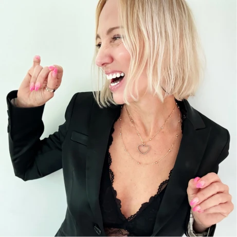 Feel the Love Rose Gold Double Strand Necklace