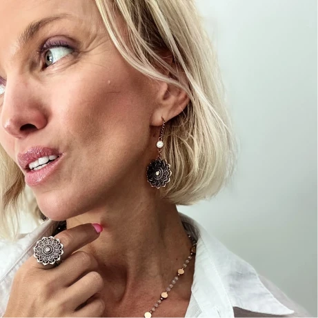 Make A Wish Rose Gold & Silver & Earrings