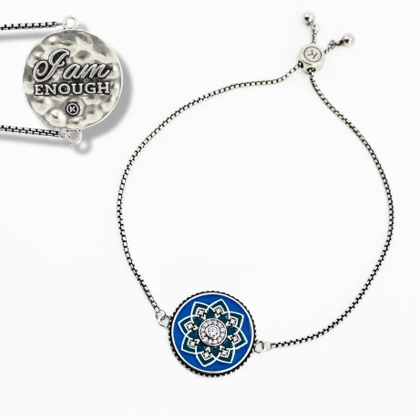 Make A Wish Rose Gold & Silver & Silver Fob Tassel & Crystal Bracelet