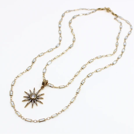 Make A Wish Rose Gold & Silver & Rose Gold Necklace with Tassel and Fresh Water Pearl