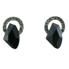10101 Earrings | Black Night Deco Studs