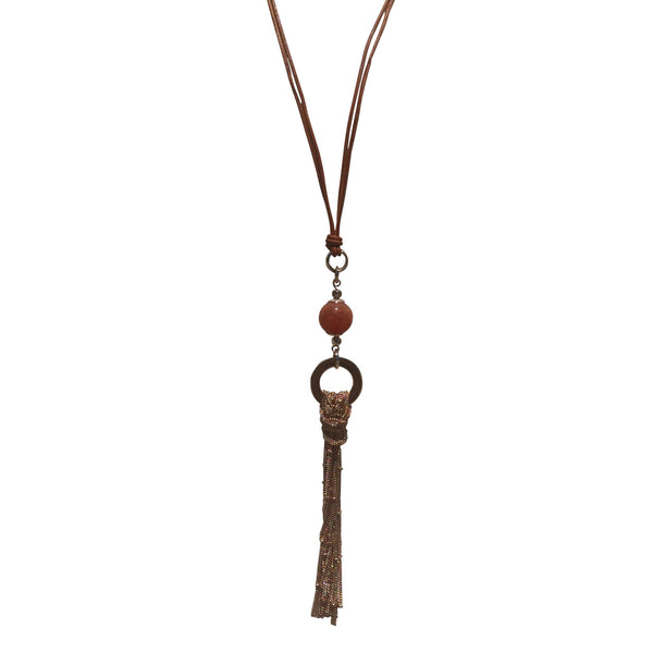 10897-1 Necklace Rose Gold Chain Tassel