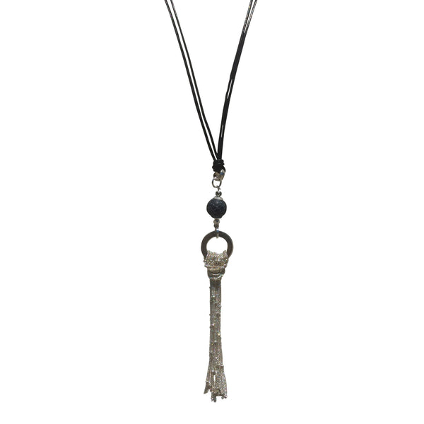 10897-2 Necklace Silver Chain Tassel