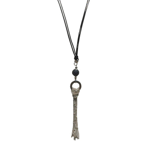 10897-2 Necklace Silver Chain Tassel