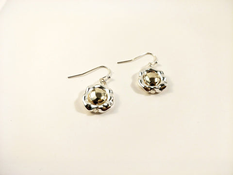10950-12 Earrings Silver/Gold Two Tone