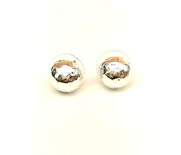 10962-12 Earrings Silver Shiny Stud