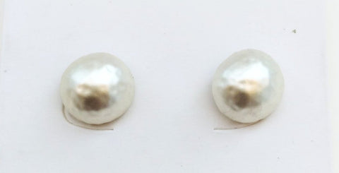 10975-12 Earrings Silver Matte Stud