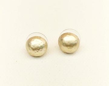 10976-34 Earrings Gold Matte Studs