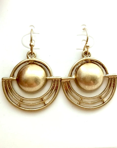 10986-1 Earrings Gold Tribal