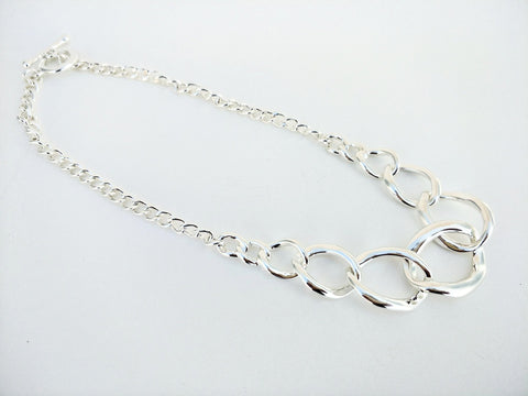 11004-12 Necklace Silver Curb Link