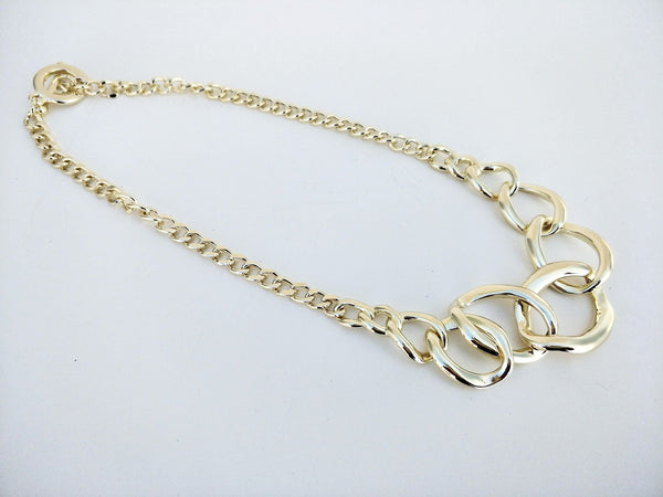 11005-34 Necklace Gold Curb Link