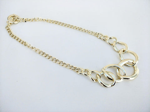 11005-34 Necklace Gold Curb Link