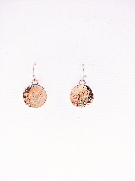 11014 Earrings Rose Gold Shiny Speckled