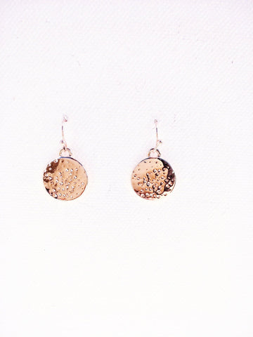 11014 Earrings Rose Gold Shiny Speckled