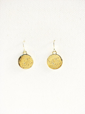 11015 Earrings Shiny Gold Speckled