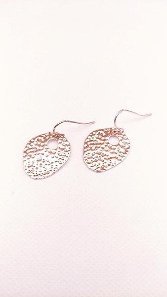 11017 Earrings Rose Gold Shiny Speckled