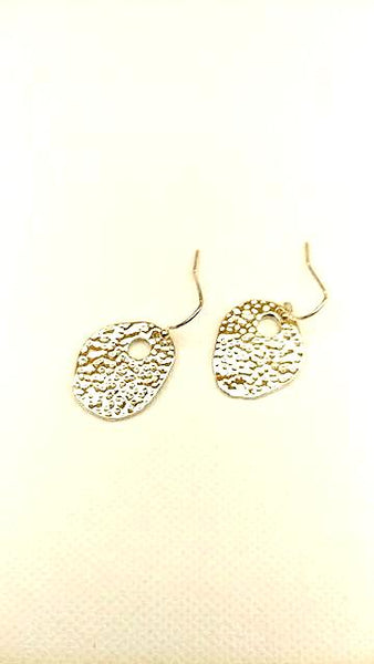 11018 Earrings Shiny Gold Speckled