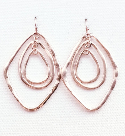 11028 Earrings Rose Gold Matte