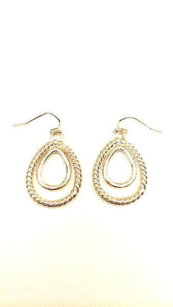 11031 Earrings Rose Gold Two Tear