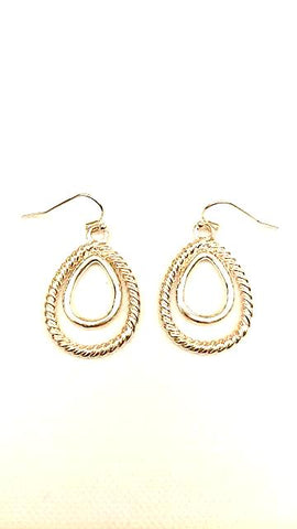 11031 Earrings Rose Gold Two Tear