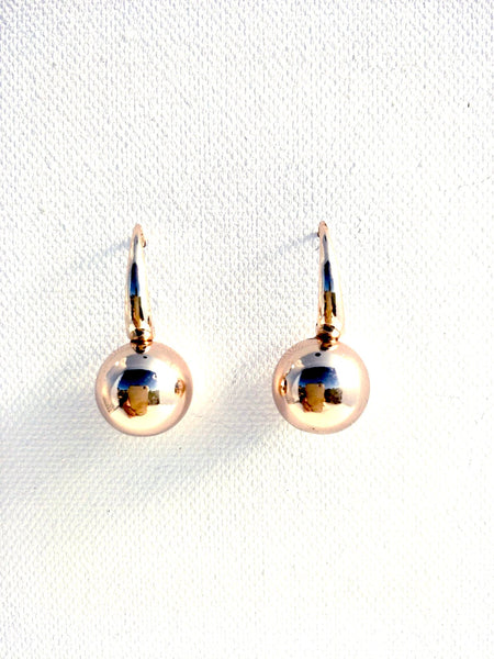 11039-0 Earrings Shiny Rose Ball