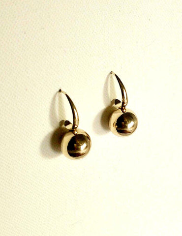 11039-1 Earrings Shiny Gold Ball