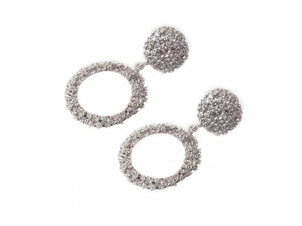 8994-1 Earrings Silver Circular