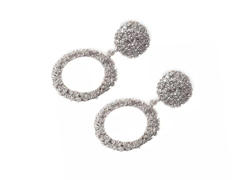 8994-1 Earrings Silver Circular