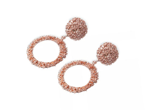 8994-2 Earrings Rose Gold Circular