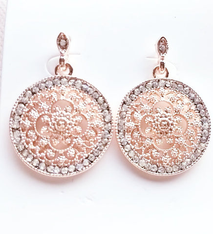 9005-1 Earrings Rose Gold Empress
