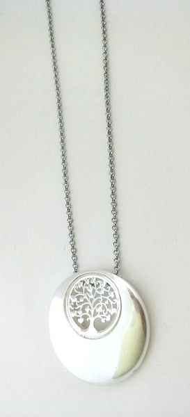 9020-4 Necklace Burnished Silver Tree Of Life