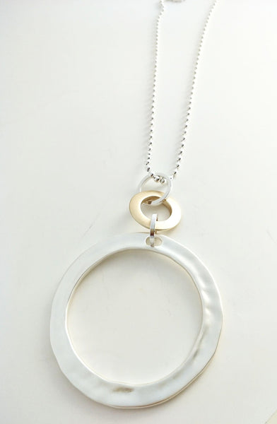 9031-2 Necklace Matte Gold Deco Detail