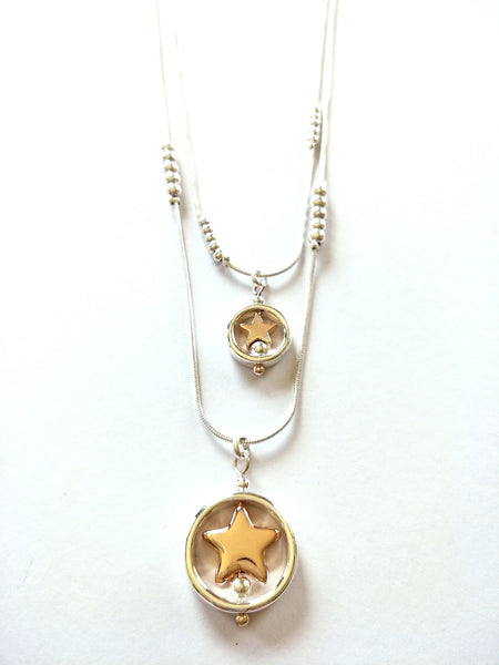 9046 Necklace Two Stars