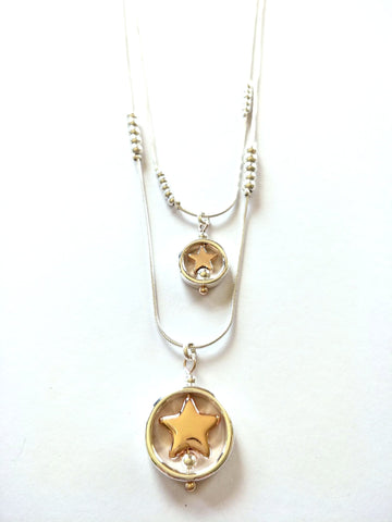 9046 Necklace Two Stars