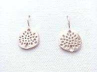 9062-3 Earrings Rose Gold Tree Of Life