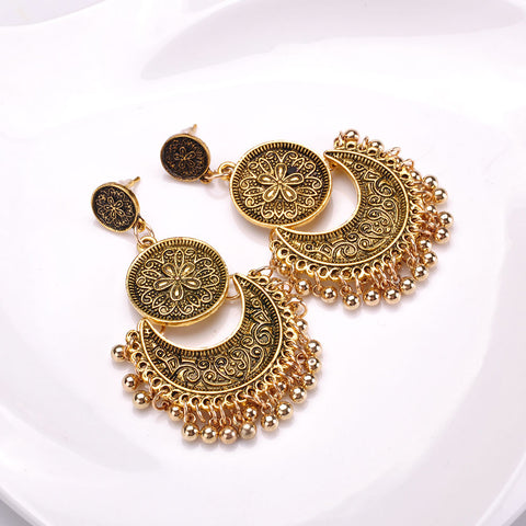 9001-7 Earrings Gypsy Tribal Gold