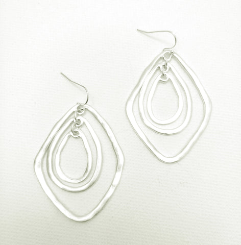 11027 Earrings Silver Matte