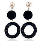 9012-1 Earrings Resin Graffiti Black