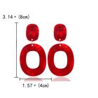 9002 Earrings Resin Red