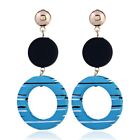 9012-2 Earrings Resin Graffiti Blue