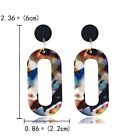 9012-5 Earrings Resin Oval Speckled MultiColour