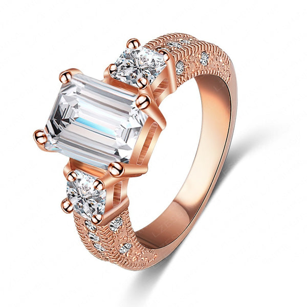 10297-2 Ring Size 6.5 | Emerald Cut